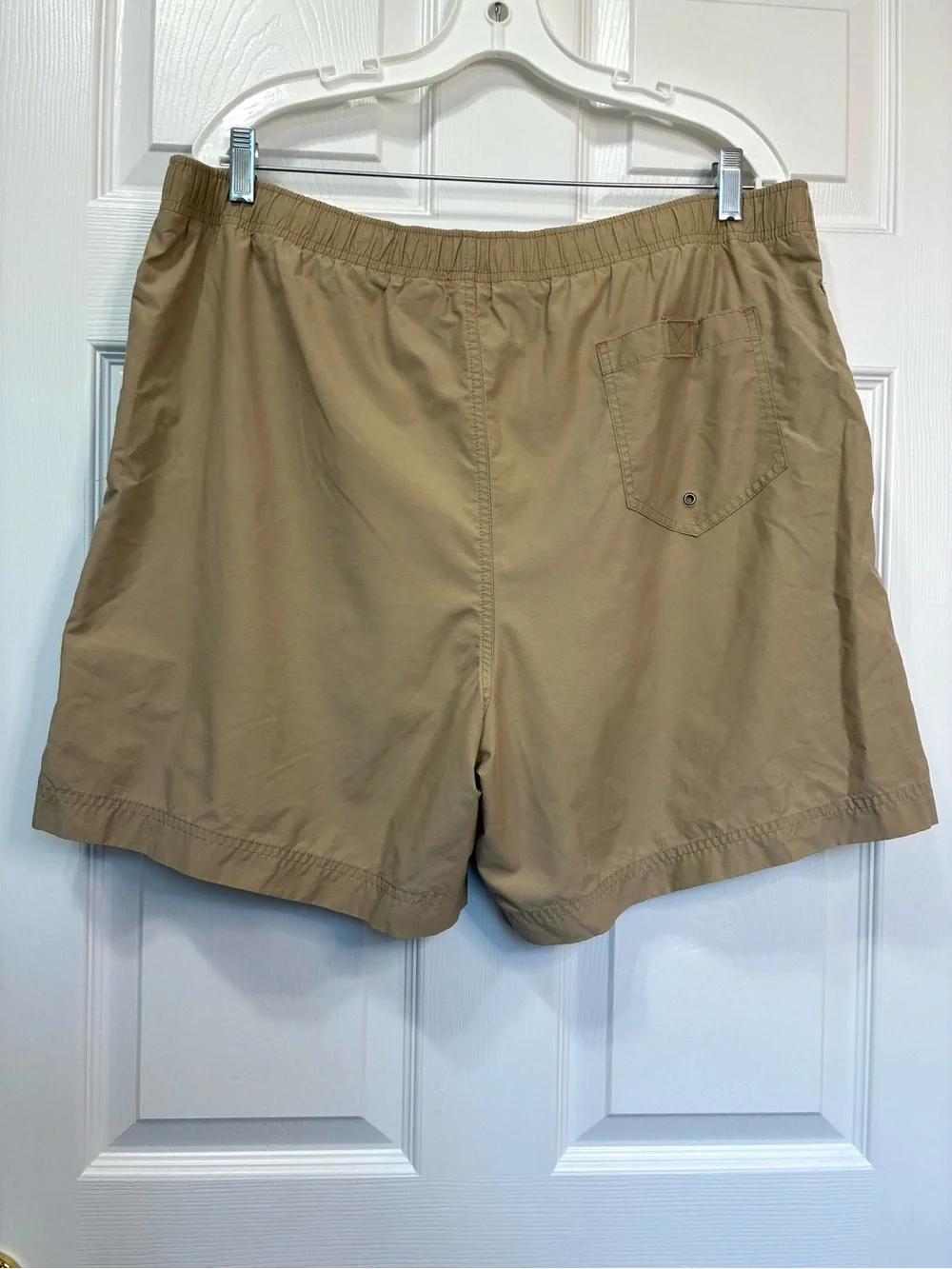 Vintage Polo Sport Ralph Lauren Swim Shorts Mens XL Beige Mesh Lined Pony Logo